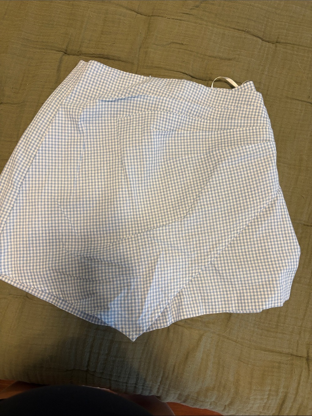 Light Blue Gingham Women’s Skort - Classic Summer Style